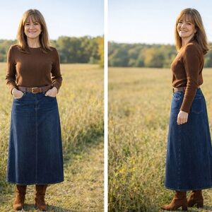 Joe's Jeans Dark Blue Maxi Skirt
